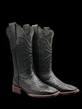 RR Western Men’s Black Exotic Python Cowboy Boots