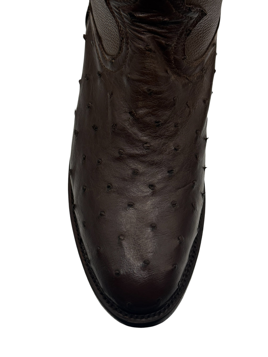 RR Western Men’s Exotic Tobacco Ostrich Cowboy Boots