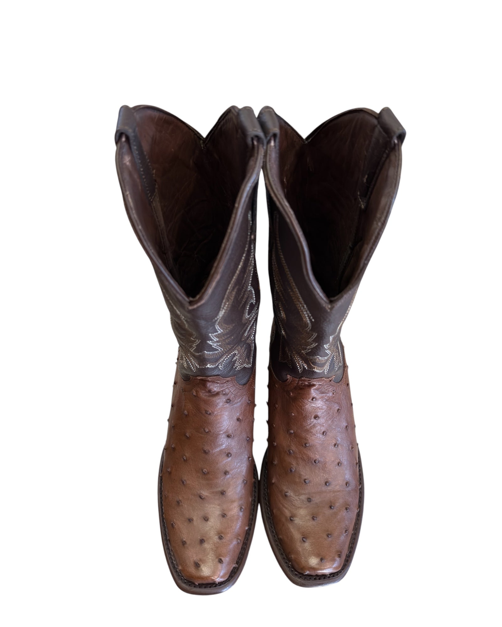 Men's Exotic Ostrich Tobacco Cowboy Boots