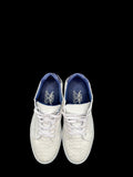 Men's Exotic Python White/ Blue Red Bottom Sneakers